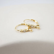 Load image into Gallery viewer, 18K Gold Plated Oval Hoop Earring, Huggie Hoops Earring Parts, Lever Back, 17.8*11mm, Oval Hoop earring for Jewelry Making D0157