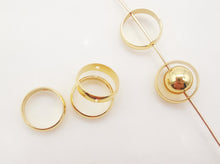 تحميل الصورة إلى عارض المعرض، 10 قطع - إطارات خرز دائرية تناسب خرز 4 مم، 6 مم، 8 مم، 10 مم، مطلية بالذهب عيار 18 قيراطًا، خرز متباعد دقيق، إطارات خرز، العثور على المجوهرات S1056