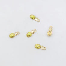 Load image into Gallery viewer, Tiny Pineapple Charms, 9.5x4mm, 18K Gold Plated, Enamel Charms, Fruit Pendant,  Necklace charms, Jewelry Findings S20493