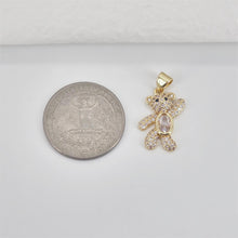 Load image into Gallery viewer, Bear Charm, Pave CZ, 18K Gold Plated Crystal, Teddy Bear Pendant, Rabbit for Jewelry Making S20784