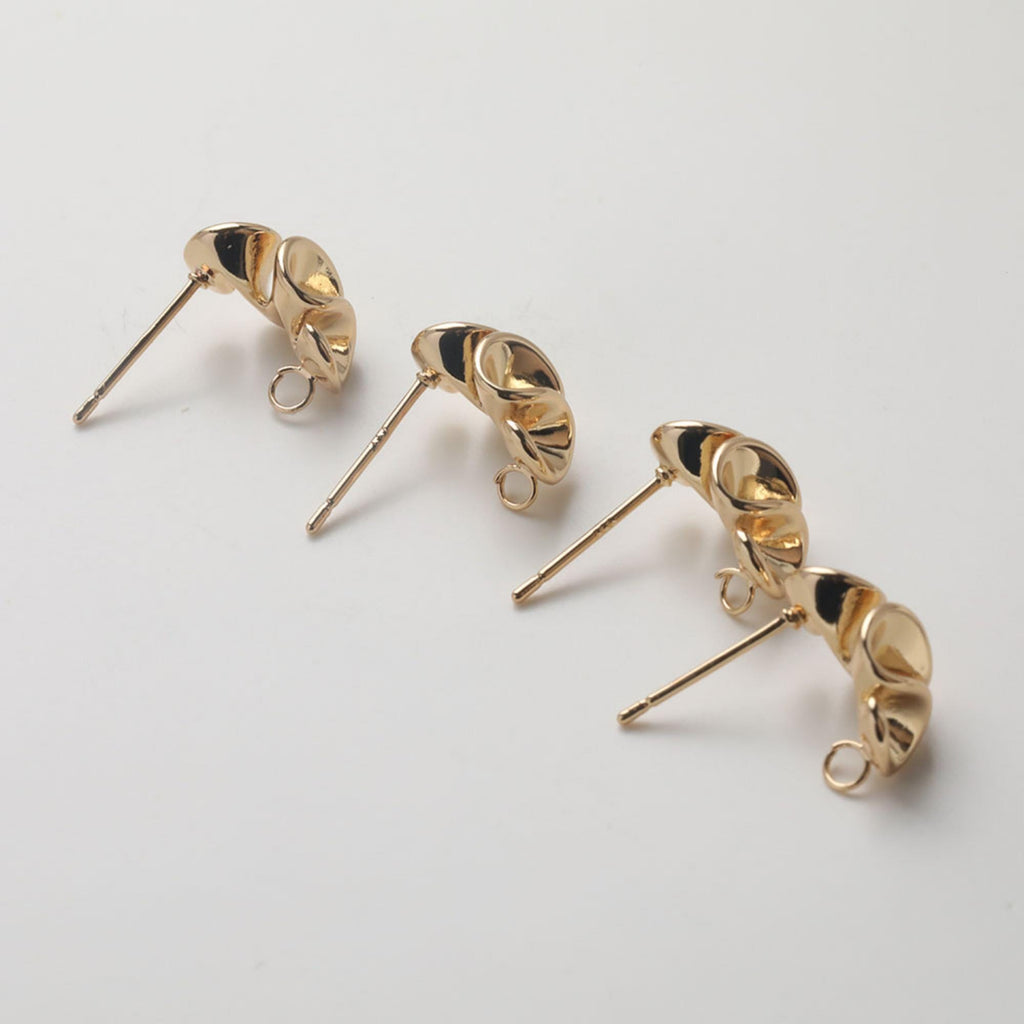 أقراط على شكل شريط مع حلقة، ذهب عيار 14 قيراط، فضة S925، أقراط خالية من النيكل، أقراط أذن مضادة للحساسية، GZ758