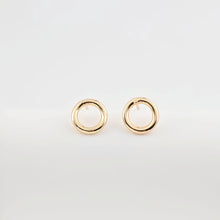 Load image into Gallery viewer, 10PCS Minimalist Circle Ear Post, S925 Silver Ear Pin Nickel Free, 9mm, 18K Gold Plated, Small Circle Stud Earring Finding ZX281
