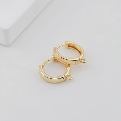 10PCS 15.5x17mm 18K Gold Plated Leverback Earring Parts, Huggie Hoops Earring Parts, Ear Hoops, earring findings for Jewelry Making ZX092