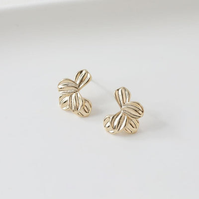 Flower Ear Post With Loop, S925 Silver Ear Pin Nickel Free Earrings, Gold/Silver Petal Ear Stud, Hypoallergenic Earring Findings BB021