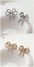 Load image into Gallery viewer, Bow Earrings Collection, Bow Tie Earring Post with Loop, 14K Gold/Silve Plated, S925 Silver Pin Nickel Free Earrings GZ724