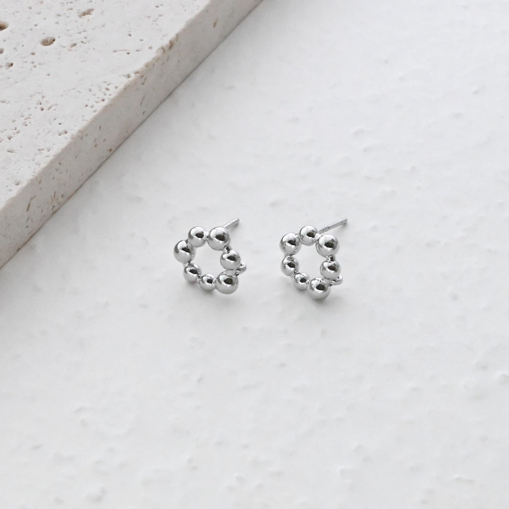 18K Gold Drop Circle Post With Loop, S925 Silver Pin, Round Stud Earring Nickel Free, 10*9.7mm, Hypoallergenic Earring Findings D0397