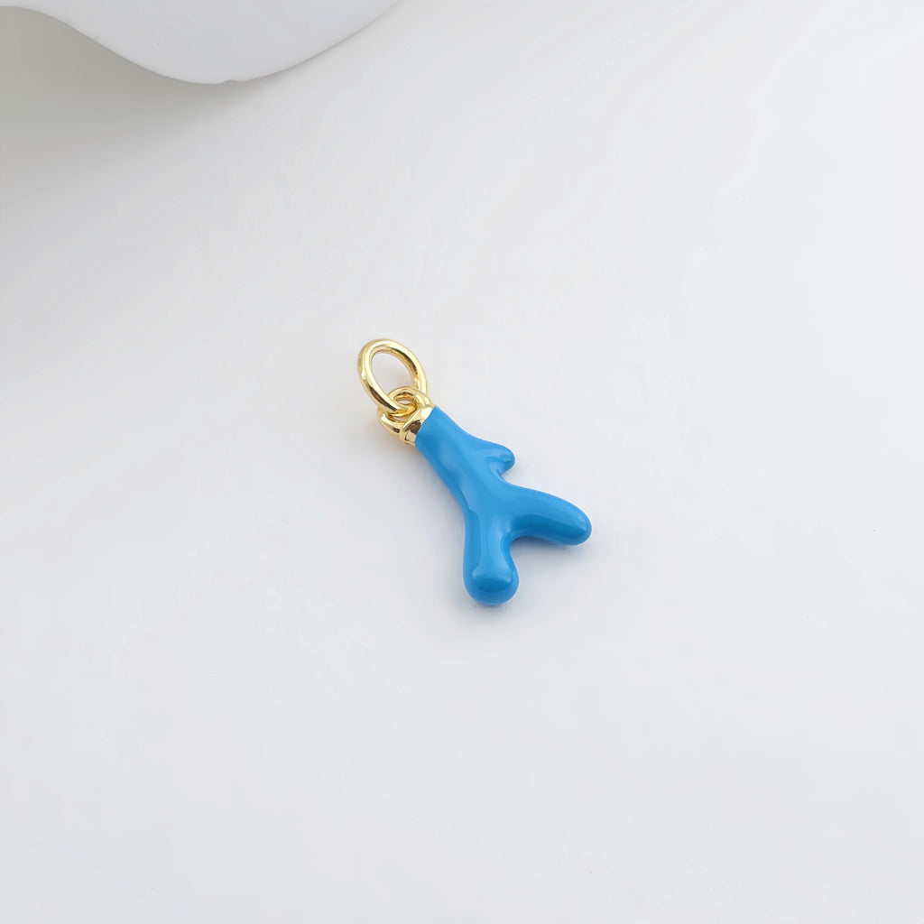 Enamel Marine Life Charms, Coral Pendant, Gold Plated Charms, Bracelet Making, Jewelry Findings S1292