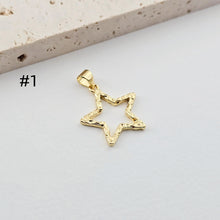 Load image into Gallery viewer, Openwork Star Charms, Openwork Heart Charms, 18K Gold Plated, Bracelet Making Pendant, Jewelry Findings S1278