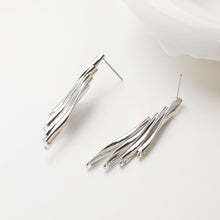 Load image into Gallery viewer, Twisted Fan-Shaped Earrings, 14K Gold Plated Sector Earring Post with Loop, Earring Findings, Handmade Earring Supplies GZ744