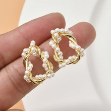 Load image into Gallery viewer, Alien Skeleton Ear Post , S925 Silver Ear Pin Nickel Free, Niche Retro Metallic ,  14K Gold Plated Circle Stud Earring Finding LL152