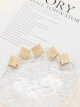 تحميل الصورة إلى عارض المعرض، أقراط خشبية مكونة من 4 قطع، أقراط خشبية مربعة للنساء، مصنوعة من خشب الدردار المعاد تدويره، خالية من النيكل، أقراط هندسية مميزة JT904