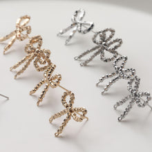 Load image into Gallery viewer, Bow Earrings Collection, Bow Tie Earring Post with Loop, 14K Gold/Silve Plated, S925 Silver Pin Nickel Free Earrings GZ724