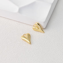 Cargar imagen en el visor de la galería, Dijes de corazón de oro, chapados en oro de 18 quilates, colgante de amor 3D, para hacer colgantes en collares y pulseras, accesorios de joyería D0380