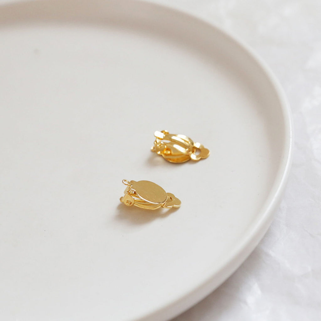 10 Pcs Hoop Earring Findings, with loop, Clip on, 18K Gold Plated, DIY Earring Finding BY008-ZX7024