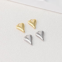 Cargar imagen en el visor de la galería, Dijes de corazón de oro, chapados en oro de 18 quilates, colgante de amor 3D, para hacer colgantes en collares y pulseras, accesorios de joyería D0380
