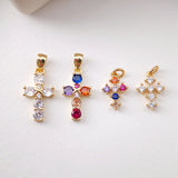 Cross Charms, CZ Pave Cross Pendant, Multiple Cross Styles, 18K Gold Plated Brass, Necklace Making Charms, Jewelry Findings S1198