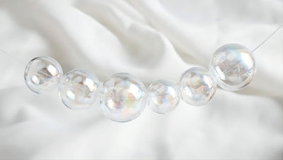 Glass Bubble Beads,12mm,14mm,16mm, 18mm,20mm, Hand Blown Hollow Round Globes for Jewelry Making, DIY Beads Finding GZ001