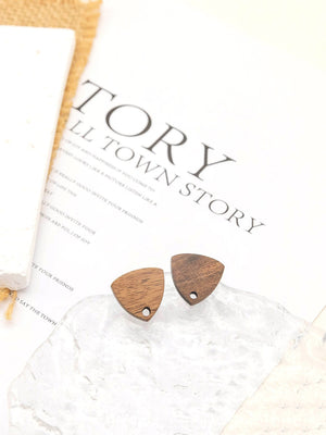 4PCS Wood Earrings, Pear-shaped Wooden Earrings for women, Reclaimed Walnut Wood, Nickel Free, Boho Earring Finding JT935
