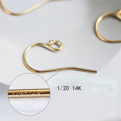 1 Pair- 14K Gold Filled Ear Wires, French Earring Hooks, Ball End Fish Hooks, Ear Wires for Jewelry Making B036