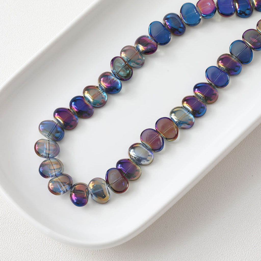 Oval Glass Beads, 17x13mm, Crystal Glass Loose Beads for Jewelry Making, DIY Beads Finding GZ541