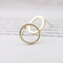 Load image into Gallery viewer, 4pcs 14K Gold Round Post With Loop, Openwork Round Stud Earring Nickel Free, 10mm, 12mm, Hypoallergenic Earring Findings Z076