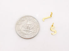 Load image into Gallery viewer, Alphabet Letter Charm, 18K Shiny Gold Plated Initial Charm, Personalized Minimalist Letter Charm for Necklace Bracelet Making S263