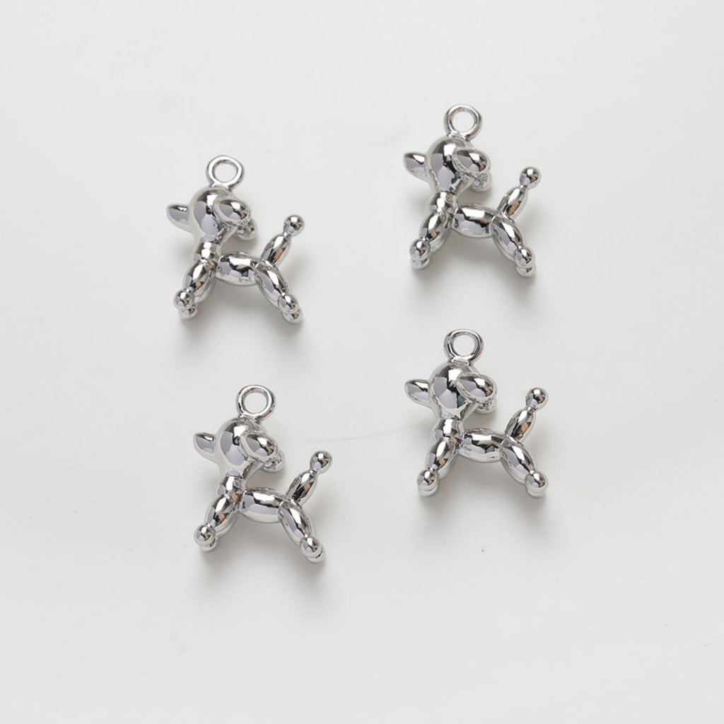 Balloon Dog Charm, Animal Pendant Puppy Charm,14K Gold Plated Pendant, Necklace Bracelet Making Charm, Jewelry Findings GZ263