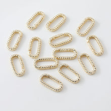 Load image into Gallery viewer, Twist Heart Spring Clasp, Oval Clasp 14K Gold/Silver Plated, Connectors, Necklace Bracelet Making Supply, Jewelry Findings GZ174