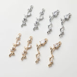 Twisted Flower Pendant, 14K Gold Plated Flower Charms For Earring Necklace Making, Jewelry Findings GZ763