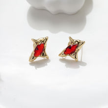 تحميل الصورة إلى عارض المعرض، قرط أذن غير منتظم من الزركونيا، ذهب/فضة عيار 14 قيراط، أقراط فضة S925 خالية من النيكل، على شكل عين مع حلقة GZ115