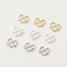 Load image into Gallery viewer, 5PCS- M Hook Clasps, 18K Gold Plated W Clasp, S Clasps, 9x10mm, Necklace Bracelet Making Clasp, Jewelry Findings JG054