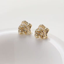 Load image into Gallery viewer, Irregular Ear Post With Loop, S925 Silver Ear Pin Nickel Free, Gold/Silver/Matte Gold Ear Stud, Hypoallergenic Earring Findings BB036