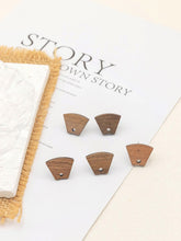 Load image into Gallery viewer, 4PCS Wood Earrings, Trapezium Wooden Earrings for women, Nickel Free, Boho Wood Earring Finding JT927