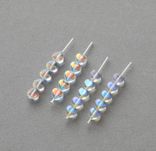 Load image into Gallery viewer, 10pcs Heart Glaze Beads, 7mm, Aurora, Glaze Loose Beads for Jewelry Making, Bracelet DIY Beads Finding GZ089