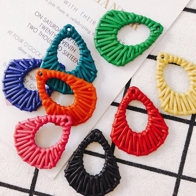 10pcs Drop Shape Pendant, Resin Pendant for Jewelry Making, DIY Beads Finding MY020