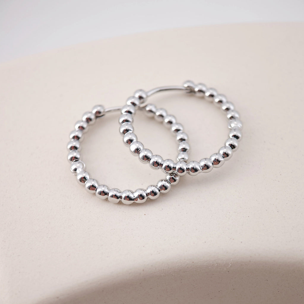 قرط حلقي من خرز دائري مطلي بالذهب عيار 18 قيراطًا، أجزاء قرط حلقي هاجي، حلقات أذن زنبركية، 22.3*23.3 مم، أقراط حلقية D0124