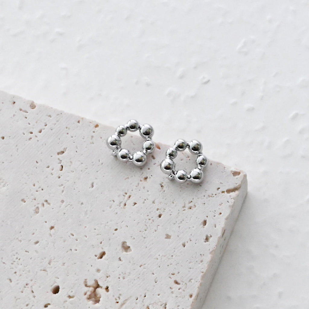 18K Gold Drop Circle Post With Loop, S925 Silver Pin, Round Stud Earring Nickel Free, 10*9.7mm, Hypoallergenic Earring Findings D0397