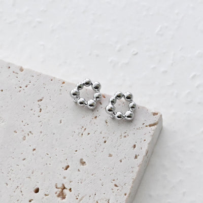 18K Gold Drop Circle Post With Loop, S925 Silver Pin, Round Stud Earring Nickel Free, 10*9.7mm, Hypoallergenic Earring Findings D0397