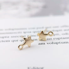Load image into Gallery viewer, 10pcs Gold Star Earring Post With Loop, S925 Silver Ear Pin, Nickel Free Earrings, Ear Stud Loop, Hypoallergenic Earring Findings Z059