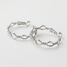 Load image into Gallery viewer, Twisted Hoop Earrings, 14K Gold/Silver Plated Brass, 30mm, Nickel Free Earrings, Shiny Gold Hoop Ear Stud GZ727