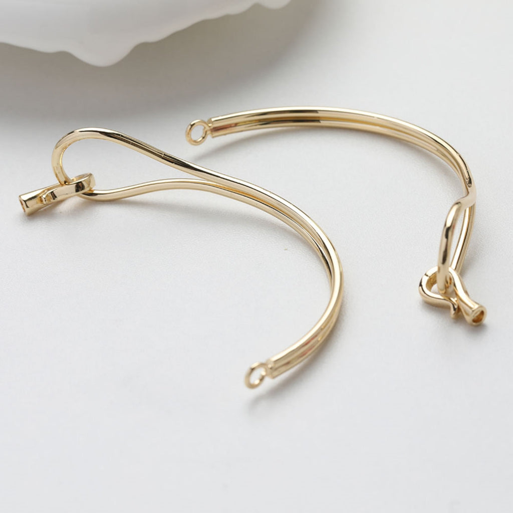 Conector de eslabones para pulsera, conector de cadena, chapado en oro/plata de 14 quilates, colgante para collar y pulsera, accesorio de joyería GZ522