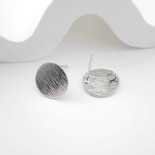 Load image into Gallery viewer, 10pcs Gold Round Earring Post With Loop, Brushed Finish, 12mm, Nickel Free Earrings, Hypoallergenic Earring Findings ZX212