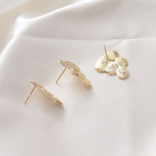 Load image into Gallery viewer, Leaf Post with Loop, Gold/Matte Gold/Silver, S925 Silver Pin Nickel Free Earrings, Hypoallergenic Earring Findings JJ028-D