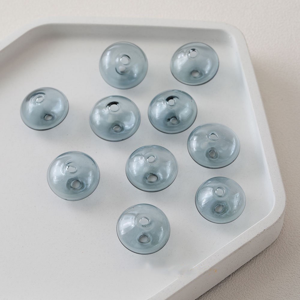 Glass Bubble Beads, 17-19mm, Oval OpenworkGlass Beads, Hand Blown Hollow Oval Globes for Jewelry Making, DIY Beads Finding GZ008