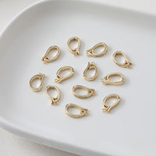 Load image into Gallery viewer, 6pcs- 14K Gold Plated Pendant Top, CZ Pave Pendant Snap on Bails, Clasp Link Connector, 12mm,16mm, Jewelry Making ZZ065