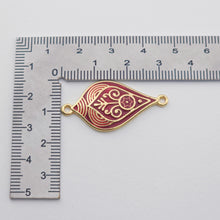 Load image into Gallery viewer, Enamel Boho Connector, 18K Gold Plated Flower Connector Charms For Bracelet Necklace Making, Jewelry Findings S1142