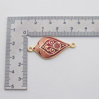 Enamel Boho Connector, 18K Gold Plated Flower Connector Charms For Bracelet Necklace Making, Jewelry Findings S1142