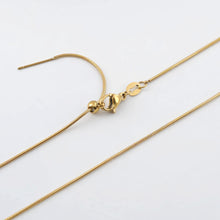 Load image into Gallery viewer, 14K Snake Finished Necklace Chain, Adjustable Necklace, 316L Stainless Steel, Snake Chain, Ready to Wear, 45cm/18 inch, JR001