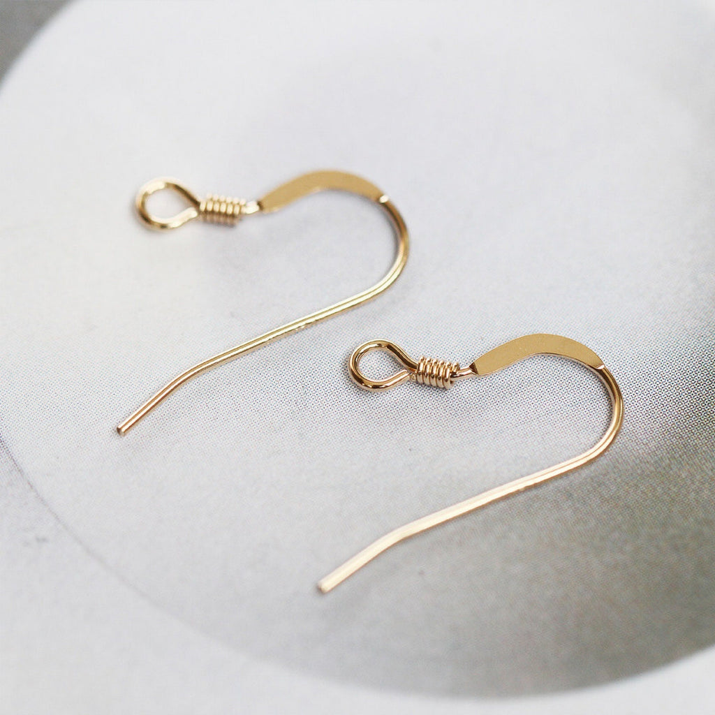 14K Gold Filled Ear Wires, Earring Hooks, Nickel Free, 1/20 GF Fish Hooks for Jewelry Making B017