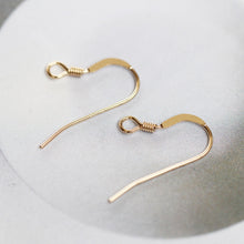 Load image into Gallery viewer, 14K Gold Filled Ear Wires, Earring Hooks, Nickel Free, 1/20 GF Fish Hooks for Jewelry Making B017